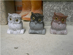Owl Stone Sculpture, China Granite Sculpture