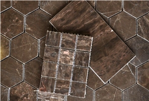 Chestnut Marble Mosaic Tiles