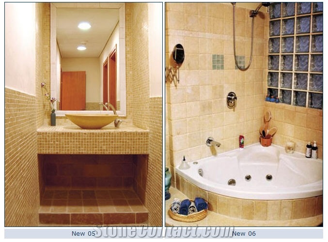 Jerusalem Gold Limestone Bath Design