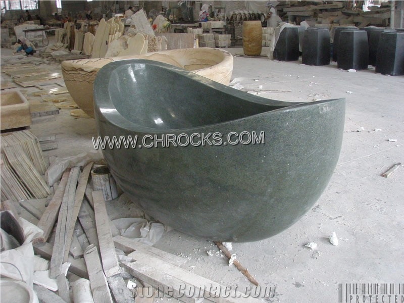 Black Granite Bathtub / Honed or Polished Finished Bath Tubs
