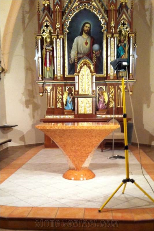 Rosso Verona Marble Church Altar