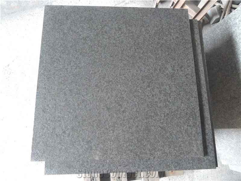 Black Basalt G684 Flamed and Brushed Tiles, China Black Basalt