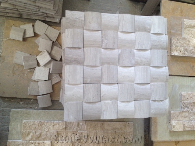 Wood Grain Herringbone Fishbone Mosaic