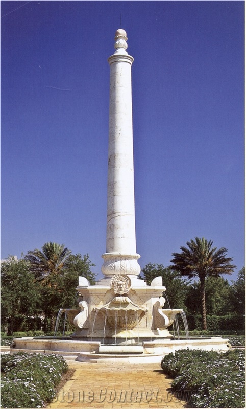 Obelisk Fountain, Mexico Limestone Fountain