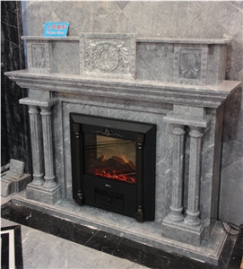 Fireplace_2, Grey Marble Fireplaces