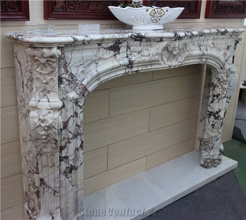Fireplace_4, Lilac Marble Fireplaces