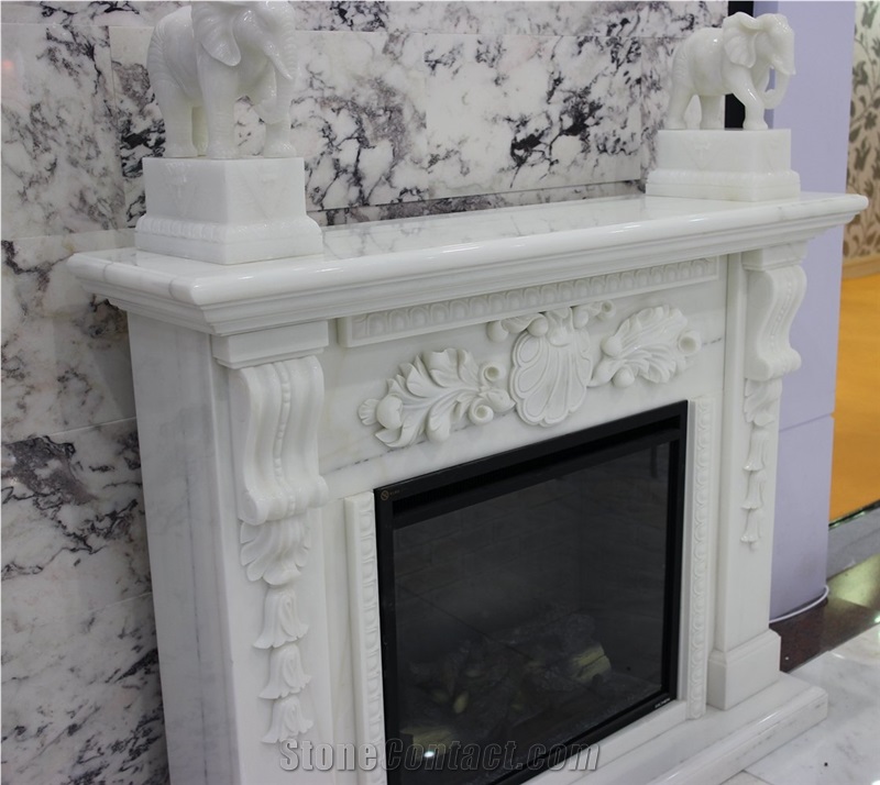 Fireplace 5 White Marble Fireplaces From China Stonecontact Com