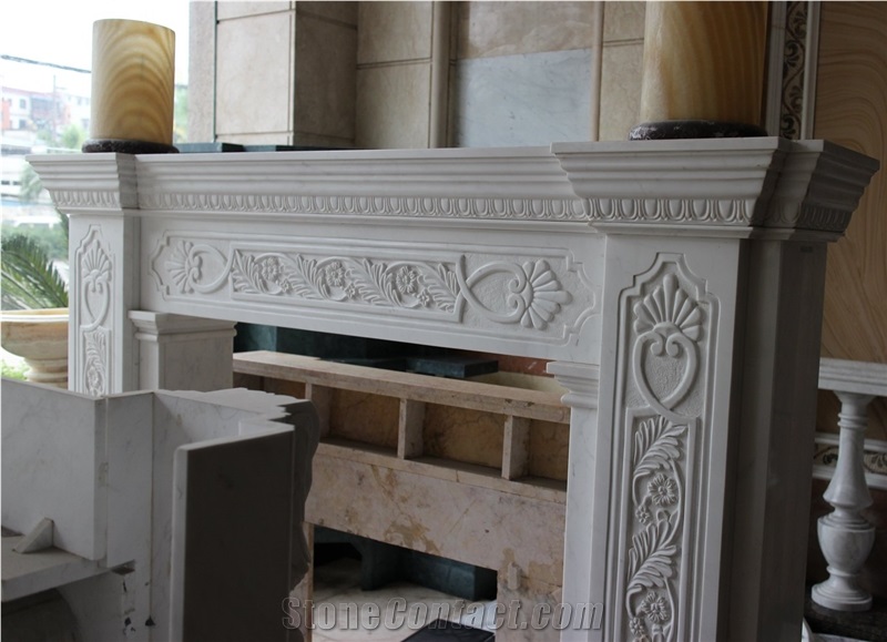 Fireplace_7, White Marble Fireplaces