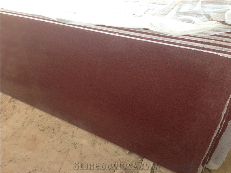 Jhansi Red Granite Slabs & Tiles, India Red Polished Granite Flooring Tiles, Wall Covering Tiles