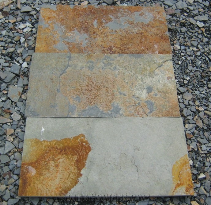 Rustic Slate Tile, Yellow Slate Tiles & Slab
