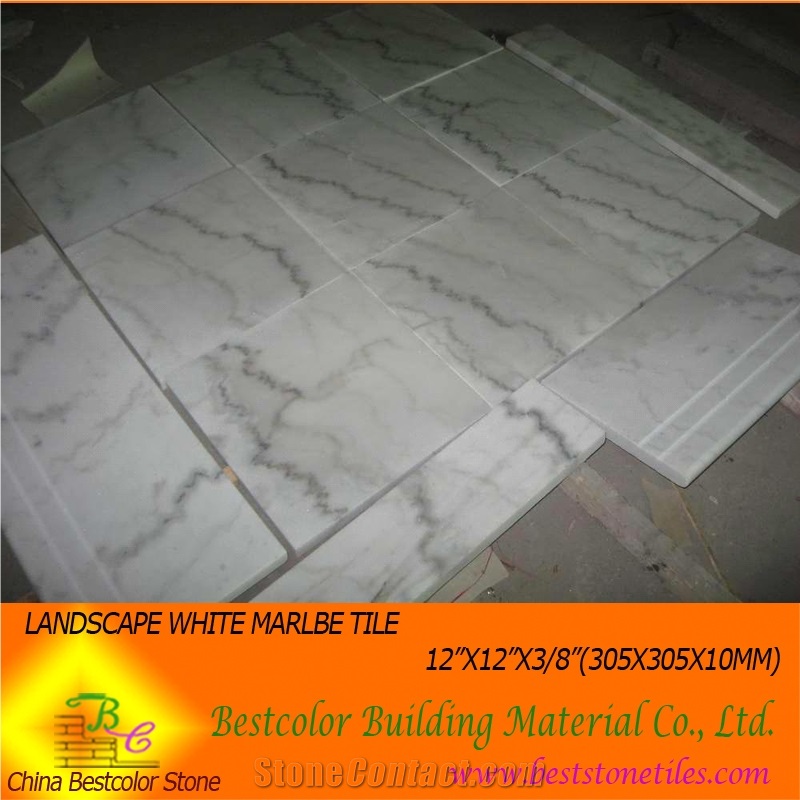 China Landscape White Marble Tiles for Wall or Floor (Crystal White Marble, Oriental White Marble)