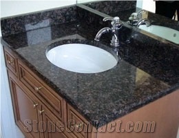Natural Black Granite Bathroom Countertops