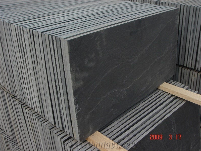 China Black Slate Floor Tile, Floor Covering