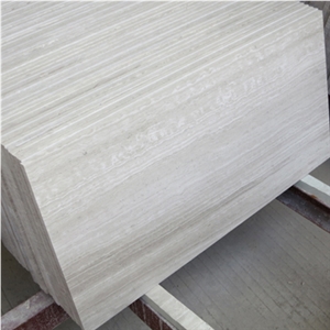 Wellest M231 White Wooden Marble Tile, China Marble Floor Tile