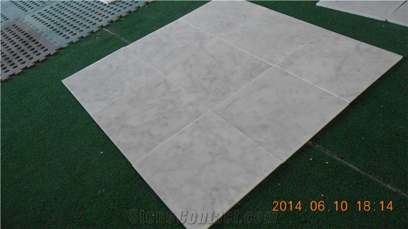Carrara Honed Marble Tiles 305x305, Carrara White Marble Slabs & Tiles