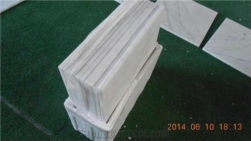Carrara Honed Marble Tiles 305x305, Carrara White Marble Slabs & Tiles
