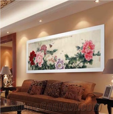 Nano Crystallized Stone Background Wall Art Work Walling Panel Home Decor Painting Chinese Style