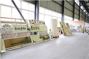 Paintings Nano Glass Panels for Background Wall Chinese Style Customized Size Colored Sculpture