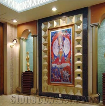 Thangka Nano Crystallized Stone Background Wall Home Decoration Colored Sculpture