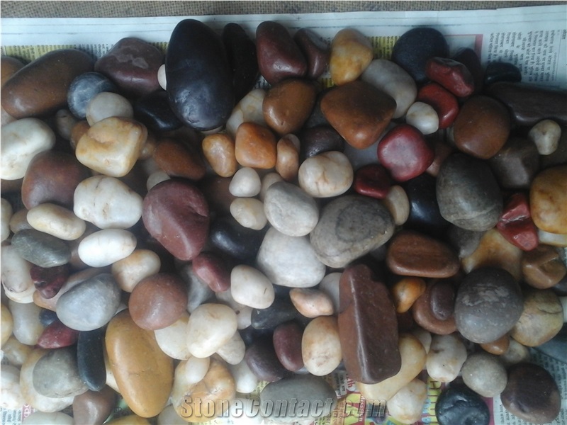 Natural Narmada River Mix Color Pebble Stones