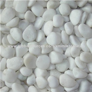 Natural White Pebbles, Polished and Unpolished Finishing Are Available, 2,000 Tons Inventory
