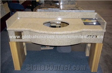 Nature Stone Vanity Top for Bathroom, with Beveled Edges and Sink Hole Cut-Out