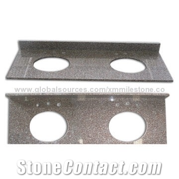 Nature Stone Vanity Top for Bathroom, with Beveled Edges and Sink Hole Cut-Out