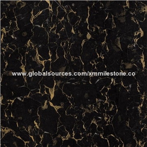 Nero Portoro Marble for Wall Tile and Flooring, Italy Marble