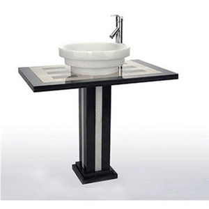 Pedestal Sink with Granite Top, Polished on the Top Mounting