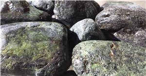 Verde Marble Pebbles, Dark Green Marble Pebbles, Veria Green Marble Pebbles