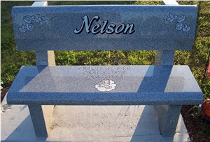 Georgia Grey Granite Memorial Bench