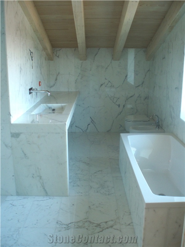 Bianco Carrara a Marble Bathroom Design