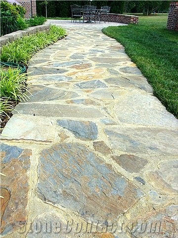 Slate Walkway Flagstone Pavement, Garden Steps