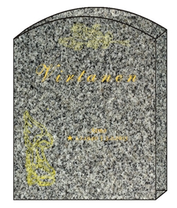 Kuru Grey Granite Headstone
