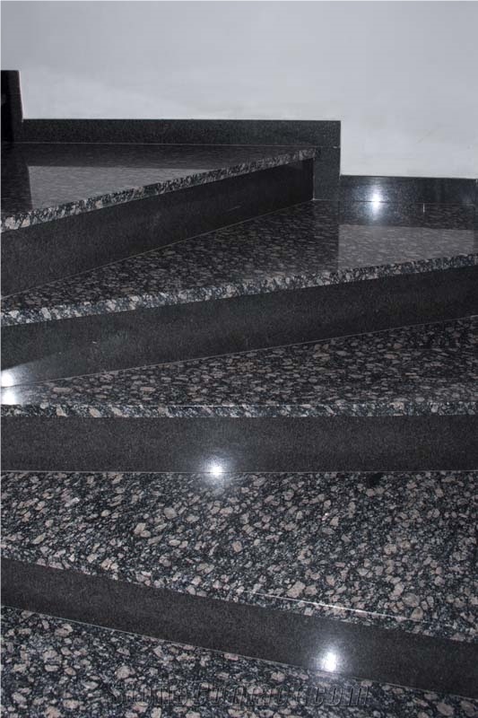 Coffee Pearl Granite Stairs