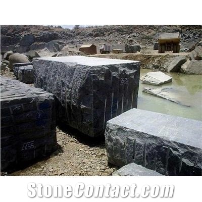 Black Gabbro Drugoreckoe Granite Block, Karelia Black Granite Block