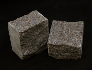 Kupetsky Gabbro Paving Stone, Kupetsky Granite Cube Stone, Kupetskoe Brown Granite Paving Stone