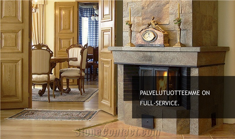 Nilsiae Quartzite Fireplace Design