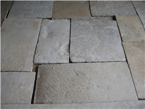 Antique French Dalles De Bourgogne Limestone Floor Pattern Slabs & Tiles, Bourgogne Boise Limestone Slabs & Tiles