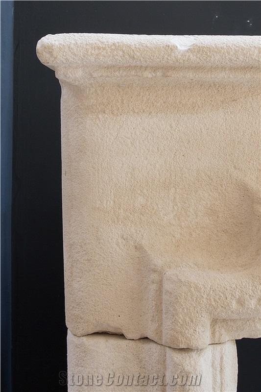 Antique French Stone Fireplaces Beaumaniere Beige Limestone