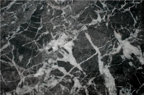 Pelagey Black Kuzbas Marble Tiles