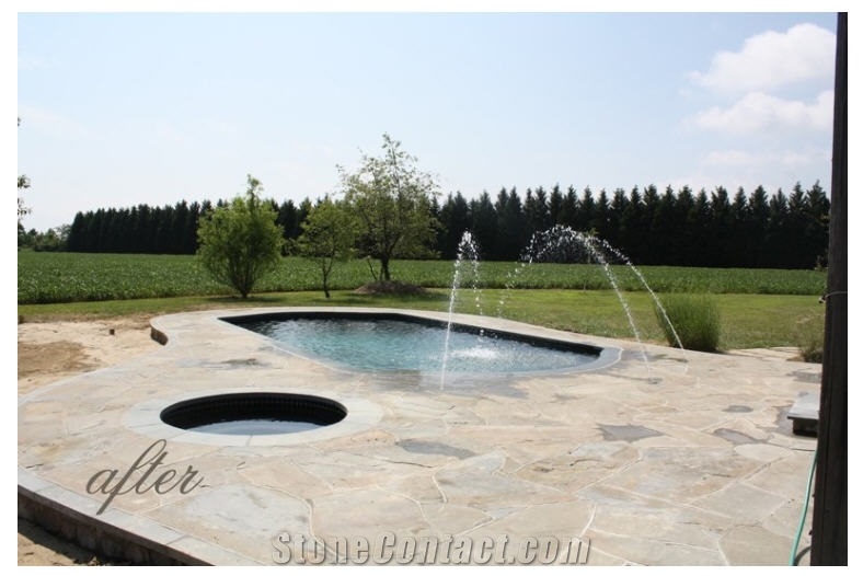 Beige Limestone, Pool Pavement, Pool Design,Swimming Pool Coping