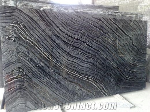Chinese Black Marble Wood Veins Slab Tiles, China Black Marble from ...
