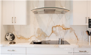 Calacatta Quartzite Kitchen Countertop