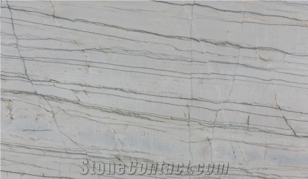 White Macaubas Quartzite Vein Cut Slabs & Tiles, Brazil White Quartzite
