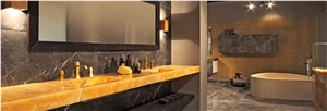 Aegean Brown Marble Bathroom Tiles, Turkey Brown Marble