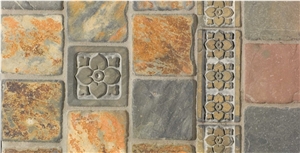 Rich Autumn Slate 4"X4" Wall Tiles