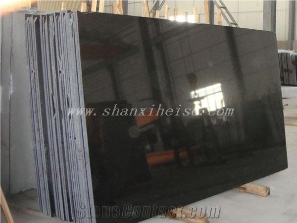 Black Granite Shanxi Black G1401 Polished Slabs, China Black Granite