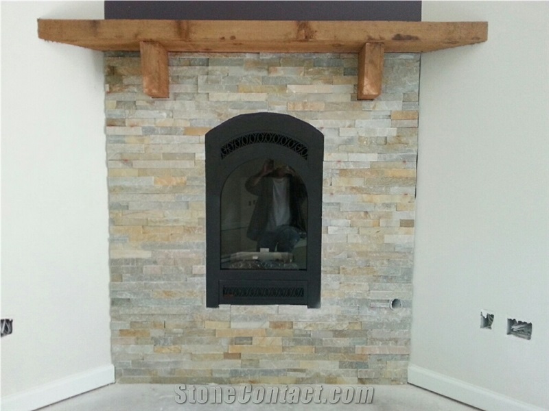 Slate Wall Cladding Panels Beige Slate Wall Cladding Fireplace