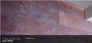 Iran Red Travertine Floor Tiles 2cm
